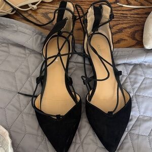 Elegant Black Lace-Up Women's Shoes